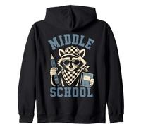 Funny Middle School Feral Raccoon Back to School Teacher Sudadera con Capucha
