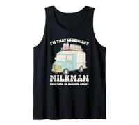 Funny Milk Man Disfraz Comedia Profesión Humor Broma Camiseta sin Mangas