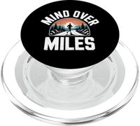 Funny Mind Over Miles Diciendo Motivación del Corredor PopSockets PopGrip para MagSafe