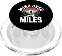 Funny Mind Over Miles Diciendo Motivación del Corredor PopSockets PopGrip para MagSafe