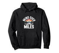 Funny Mind Over Miles Diciendo Motivación del Corredor Sudadera con Capucha