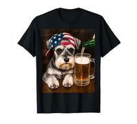 Funny Miniature Schnauzer Drinking Beer Meme Camiseta