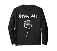 Funny minimalist dandelions flowers simple blow me dandelion Manga Larga