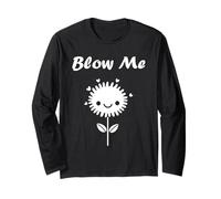 Funny minimalist dandelions flowers simple blow me dandelion Manga Larga