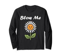 Funny minimalist dandelions flowers simple blow me dandelion Manga Larga