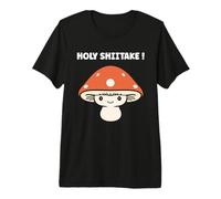 Funny Minimalist Mushroom Simple Holy Shiitake Camiseta Premium