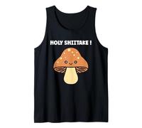 Funny Minimalist Mushroom Simple Holy Shiitake Camiseta sin Mangas
