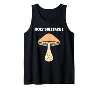 Funny Minimalist Mushroom Simple Holy Shiitake Camiseta sin Mangas