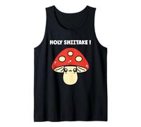 Funny Minimalist Mushroom Simple Holy Shiitake Camiseta sin Mangas