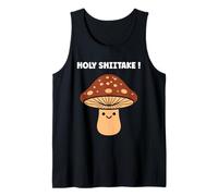 Funny Minimalist Mushroom Simple Holy Shiitake Camiseta sin Mangas