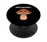 Funny Minimalist Mushroom Simple Holy Shiitake PopSockets PopGrip Adhesivo