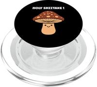 Funny Minimalist Mushroom Simple Holy Shiitake PopSockets PopGrip para MagSafe