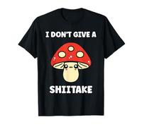 Funny Minimalist Mushroom Simple i Don't Give a Shiitake Camiseta