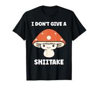 Funny Minimalist Mushroom Simple i Don't Give a Shiitake Camiseta
