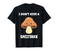 Funny Minimalist Mushroom Simple i Don't Give a Shiitake Camiseta