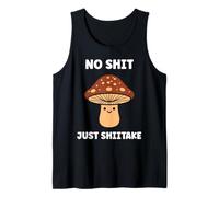 Funny Minimalist Mushroom Simple Just Shiitake Camiseta sin Mangas