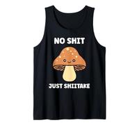 Funny Minimalist Mushroom Simple Just Shiitake Camiseta sin Mangas