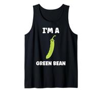 Funny Minimalist Vegetable qupte I'm a Green Bean Camiseta sin Mangas