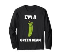 Funny Minimalist Vegetable qupte I'm a Green Bean Manga Larga