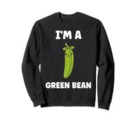 Funny Minimalist Vegetable qupte I'm a Green Bean Sudadera