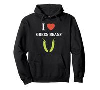 Funny Minimalist Vegetable Simple i Love Green Beans Sudadera con Capucha