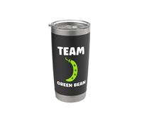 Funny minimalist vegetable Simple team Green bean Vaso térmico de acero inoxidable de doble pared
