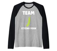 Funny Minimalist Vegetable Simple Team String Bean Camiseta Manga Raglan