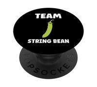 Funny Minimalist Vegetable Simple Team String Bean PopSockets PopGrip Adhesivo