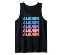 Funny Modern Repeated Text Design Aladdin Camiseta sin Mangas