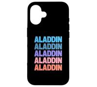 Funny Modern Repeated Text Design Aladdin Carcasa para iPhone 16