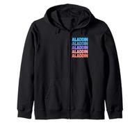 Funny Modern Repeated Text Design Aladdin Sudadera con Capucha