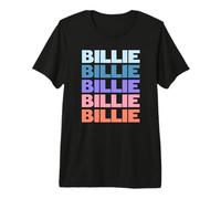 Funny Modern Repeated Text Design Billie Camiseta Premium