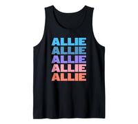Funny Modern Repeated Text Design First Name Allie Camiseta sin Mangas
