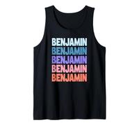 Funny Modern Repeated Text Design First Name Benjamin Camiseta sin Mangas