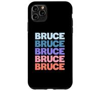 Funny Modern Repeated Text Design First Name Bruce Carcasa para iPhone 11 Pro MAX