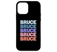 Funny Modern Repeated Text Design First Name Bruce Carcasa para iPhone 12 Mini
