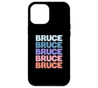 Funny Modern Repeated Text Design First Name Bruce Carcasa para iPhone 12 Pro MAX