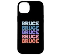 Funny Modern Repeated Text Design First Name Bruce Carcasa para iPhone 14 Plus