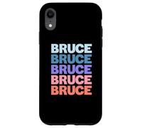 Funny Modern Repeated Text Design First Name Bruce Carcasa para iPhone XR