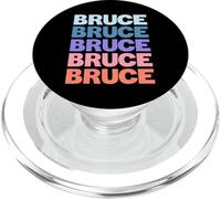 Funny Modern Repeated Text Design First Name Bruce PopSockets PopGrip para MagSafe