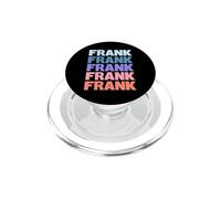 Funny Modern Repeated Text Design First Name Frank PopSockets PopGrip para MagSafe
