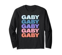 Funny Modern Repeated Text Design First Name Gaby Manga Larga