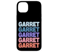 Funny Modern Repeated Text Design First Name Garret Carcasa para iPhone 14 Plus