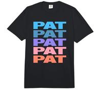 Funny Modern Repeated Text Design First Name Pat Comfort Colors Adult Heavyweight T-Shirt