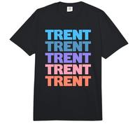 Funny Modern Repeated Text Design First Name Trent Comfort Colors Adult Heavyweight T-Shirt