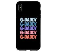 Funny Modern Repeated Text Design G-Daddy Grandpa Granddad Carcasa para iPhone XS MAX