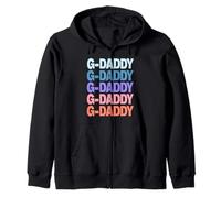 Funny Modern Repeated Text Design G-Daddy Grandpa Granddad Sudadera con Capucha
