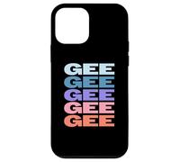 Funny Modern Repeated Text Design Gee Grandpa Granddad Carcasa para iPhone 12 Mini