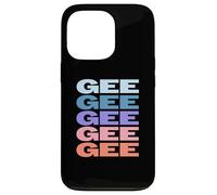 Funny Modern Repeated Text Design Gee Grandpa Granddad Carcasa para iPhone 13 Pro
