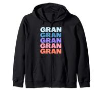 Funny Modern Repeated Text Design Gran Grandmother Sudadera con Capucha
